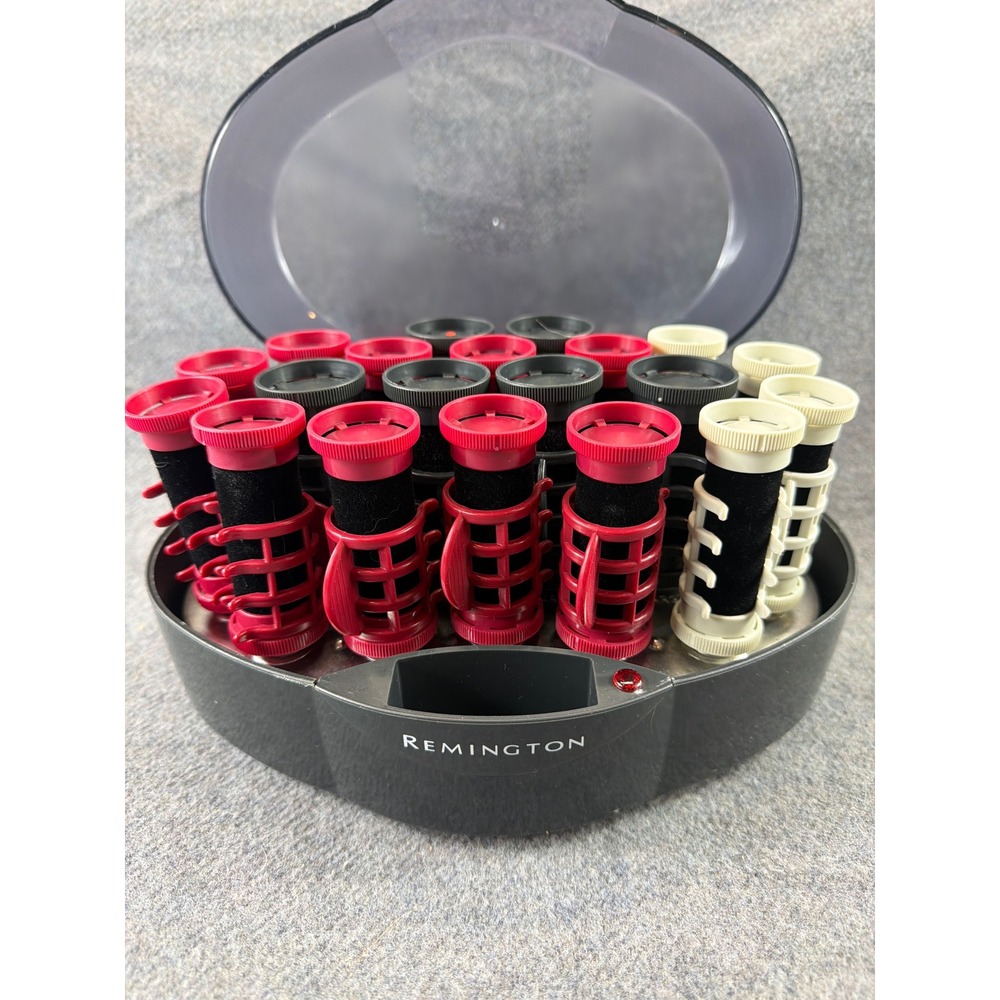 Remington KF-20i‎ Hot Rollers Hair Setter Black Red Ionic 20 Rollers Clips 300W